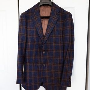 Suitsupply Blue Check Havana Jacket - 36R